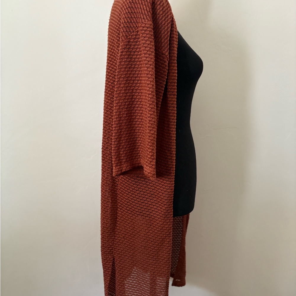 Rust Open-Front Sweater - Picture 2 of 4